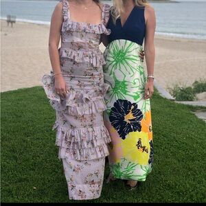 Vintage floral silk dress